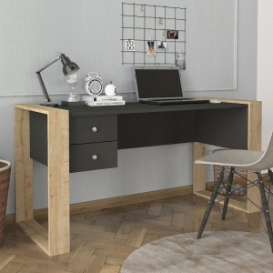 Γραφείο εργασίας Fernando χρώμα ανθρακί - sapphire oak 158,4x60x72,2εκ.