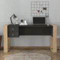 Γραφείο εργασίας Fernando χρώμα ανθρακί - sapphire oak 158,4x60x72,2εκ.