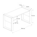 Γραφείο εργασίας Fernando χρώμα ανθρακί - sapphire oak 158,4x60x72,2εκ.