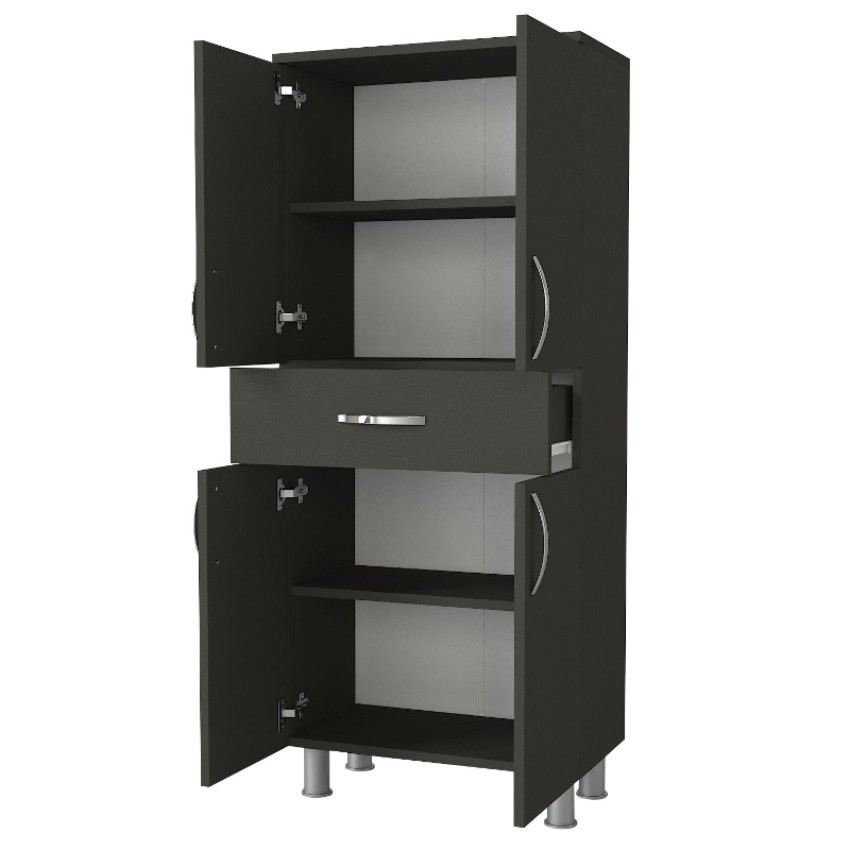 Ντουλάπι κουζίνας - μπάνιου Montana χρώμα ανθρακί 59,4x31,5x140εκ. Ντουλάπι κουζίνας - μπάνιου Montana χρώμα ανθρακί 59,4x31,5x140εκ.