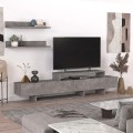 Έπιπλο Τηλεόρασης Nirvana Γκρι Σκυροδέματος 180x31,3x41,7εκ.