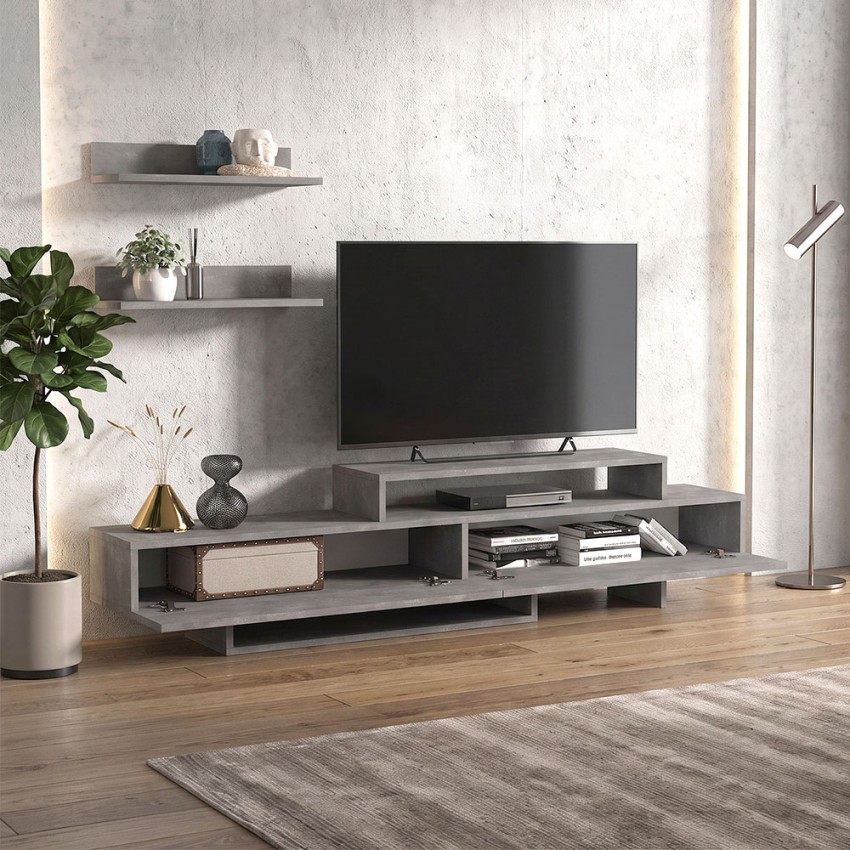 Έπιπλο Τηλεόρασης Nirvana Γκρι Σκυροδέματος 180x31,3x41,7εκ.