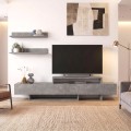 Έπιπλο Τηλεόρασης Nirvana Γκρι Σκυροδέματος 180x31,3x41,7εκ.
