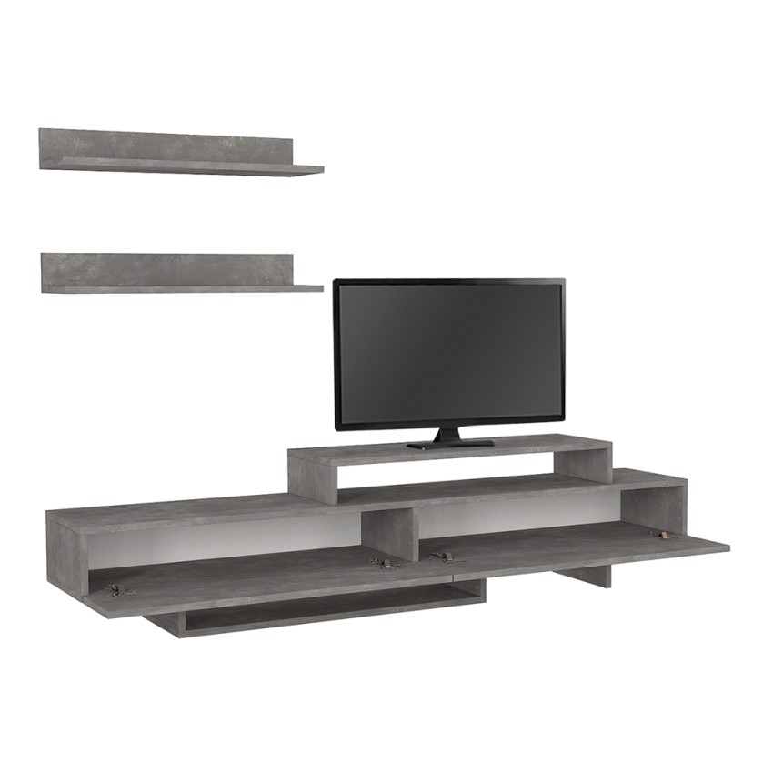 Έπιπλο Τηλεόρασης Nirvana Γκρι Σκυροδέματος 180x31,3x41,7εκ.