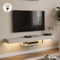 Έπιπλο Τηλεόρασης Επιτοίχιο Albares με LED Sandstone 150x29,6x22εκ.