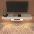 Έπιπλο Τηλεόρασης Επιτοίχιο Albares με LED Sandstone 150x29,6x22εκ.