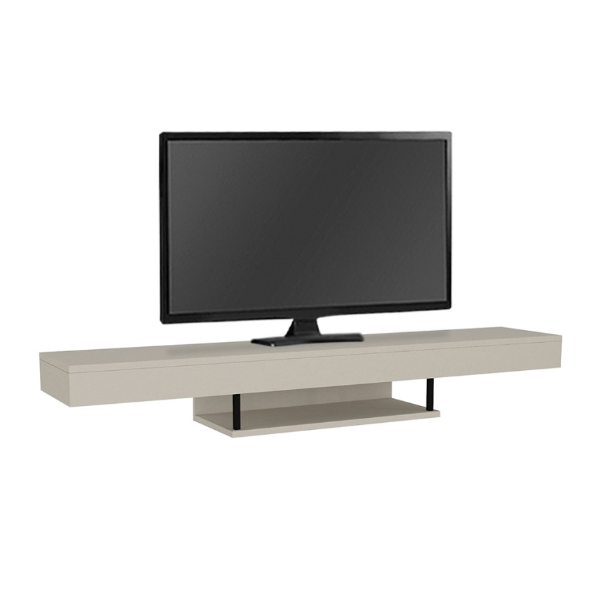 Έπιπλο Τηλεόρασης Επιτοίχιο Albares με LED Sandstone 150x29,6x22εκ.