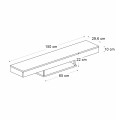 Έπιπλο Τηλεόρασης Επιτοίχιο Albares με LED Sandstone 150x29,6x22εκ.
