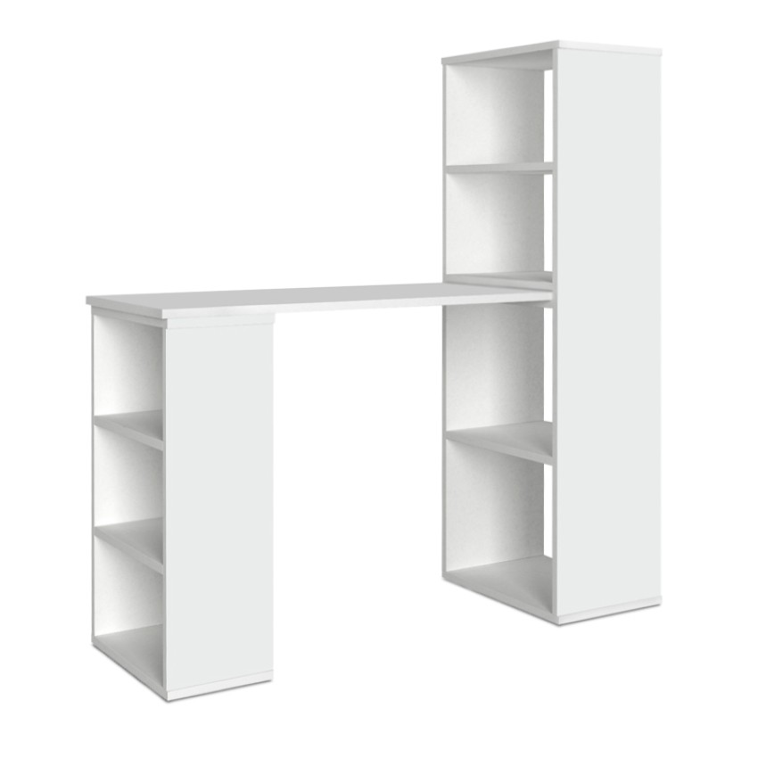 Γραφείο εργασίας πολυμορφικό Last από μελαμίνη χρώμα λευκό 119x44,7x123εκ.