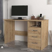Γραφείο εργασίας Eldoris από μελαμίνη χρώμα sapphire oak 120x60x75εκ.