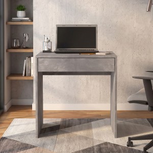 Γραφείο Εργασίας Mida με Συρτάρι Γκρι Σκυροδέματος 72x60x73,8 εκ.