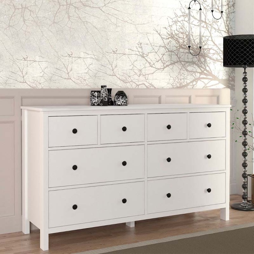 Συρταριέρα - Μπουφές μελαμίνης Sabina χρώμα λευκό 160x50x96εκ. Συρταριέρα - Μπουφές μελαμίνης Sabina χρώμα λευκό 160x50x96εκ.