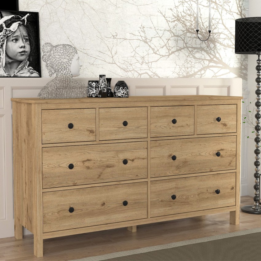 Συρταριέρα - Μπουφές Sabina χρώμα sepet oak 160x50x96εκ.