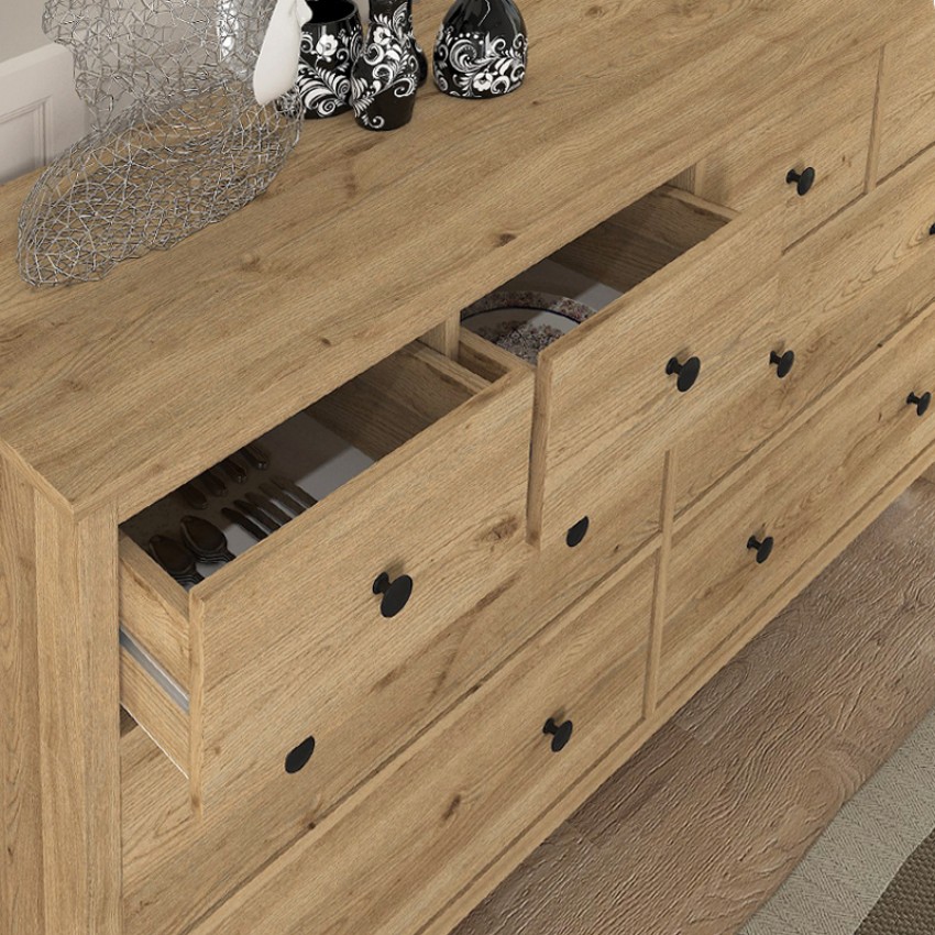 Συρταριέρα - Μπουφές Sabina χρώμα sepet oak 160x50x96εκ.