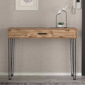 Κονσόλα μελαμίνης Rochel χρώμα atlantic pine 120x35x89,8εκ.