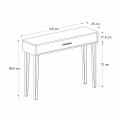 Κονσόλα Rochel χρώμα γκρι σκυροδέματος 120x35x89,8εκ.