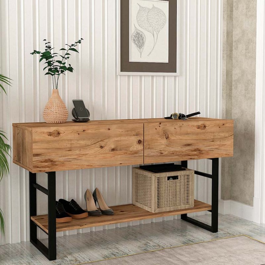 Κονσόλα μελαμίνης Aron χρώμα atlantic pine 138,8x41x75,7εκ.