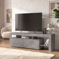 Έπιπλο τηλεόρασης Acnes γκρι σκυροδέματος 160x40x53 εκ. με ντουλάπια και ράφια