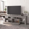 Έπιπλο τηλεόρασης Acnes γκρι σκυροδέματος 160x40x53 εκ. με ντουλάπια και ράφια