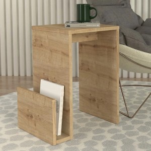 Τραπεζάκι βοηθητικό Regnar χρώμα sapphire oak 43,1x33,5x52εκ.