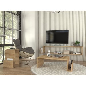 Τραπεζάκι βοηθητικό Regnar χρώμα sapphire oak 43,1x33,5x52εκ.