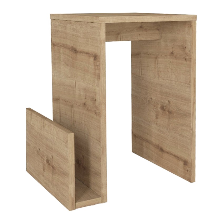 Τραπεζάκι βοηθητικό Regnar χρώμα sapphire oak 43,1x33,5x52εκ.