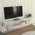 Έπιπλο τηλεόρασης επιτοίχιο Regnar χρώμα λευκό 168,6x25x31,8εκ.