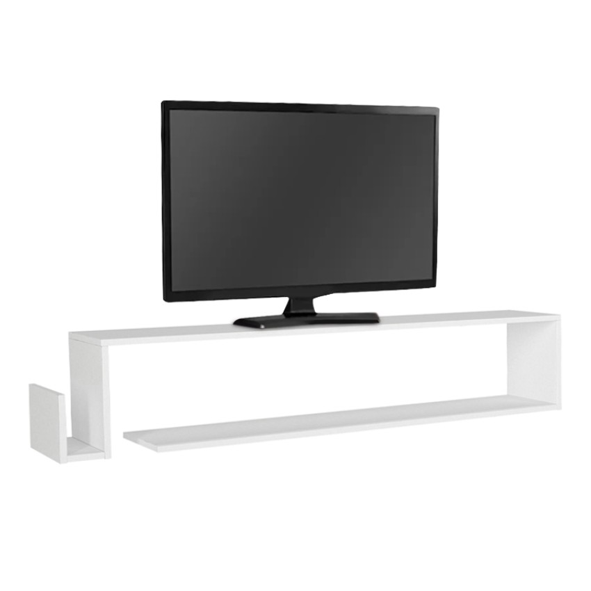 Έπιπλο τηλεόρασης επιτοίχιο Regnar χρώμα λευκό 168,6x25x31,8εκ.