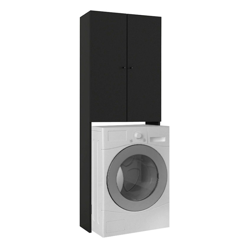 Έπιπλο πλυντηρίου Romme χρώμα μαύρο 65x27,1x180εκ.