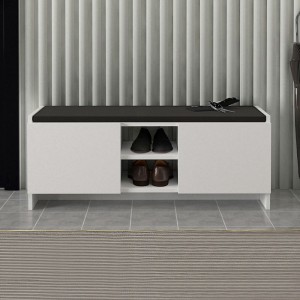 Παπουτσοθήκη Verly χρώμα λευκό 110x33,2x43εκ.