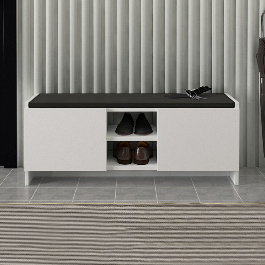 Παπουτσοθήκη Verly χρώμα λευκό 110x33,2x43εκ.