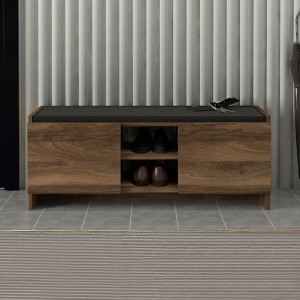 Παπουτσοθήκη Verly χρώμα καρυδί 110x33,2x43εκ.