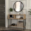 Κονσόλα με καθρέπτη Suzy χρώμα sepet oak 90x29,6x76εκ.