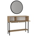 Κονσόλα με καθρέπτη Suzy χρώμα sepet oak 90x29,6x76εκ.