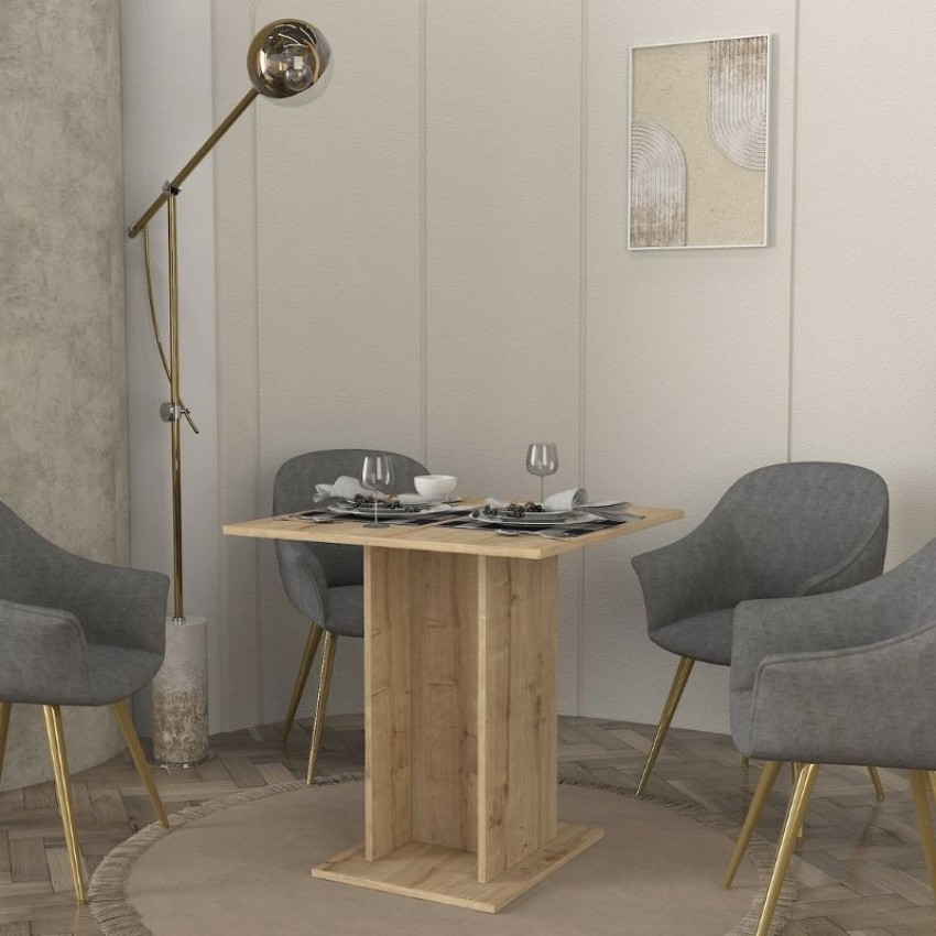 Τραπέζι Allos χρώμα sapphire oak 75x75x77εκ.