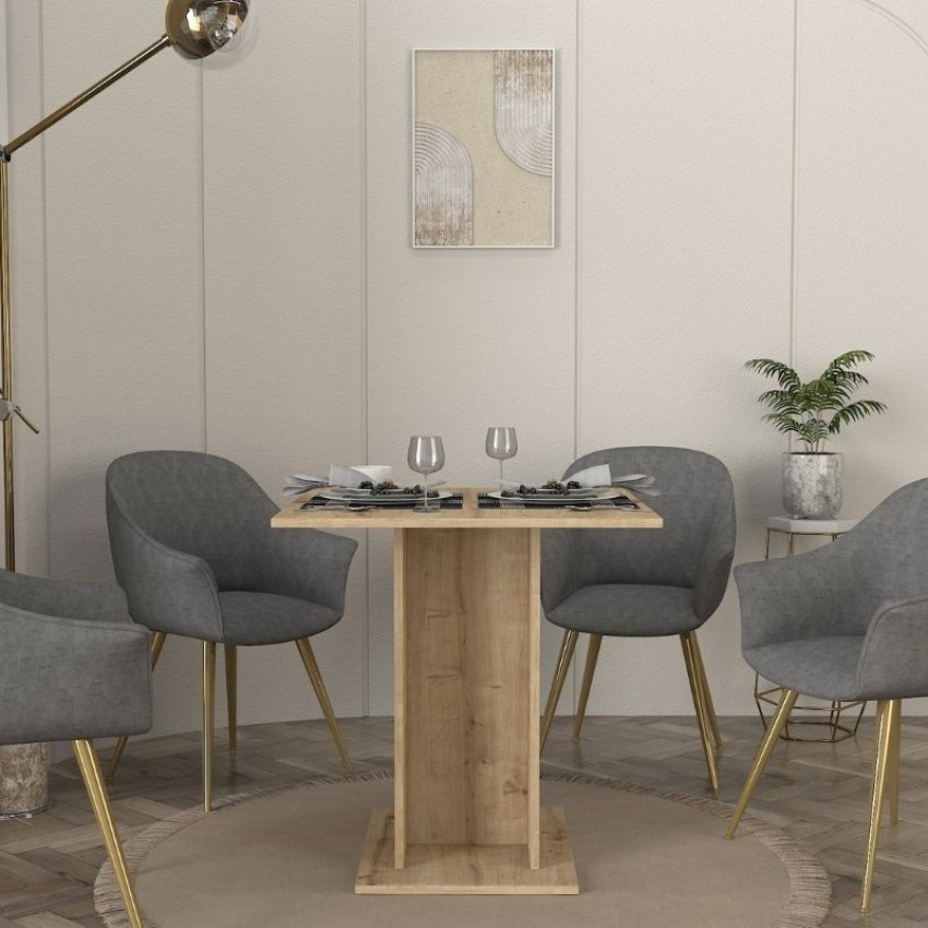 Τραπέζι Allos χρώμα sapphire oak 75x75x77εκ.