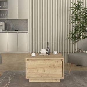 Τραπεζάκι σαλονιού Pura χρώμα sapphire oak 60x60x40εκ.