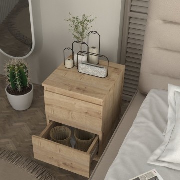 Κομοδίνο Breve χρώμα sapphire oak 39,8x41,8x55εκ.