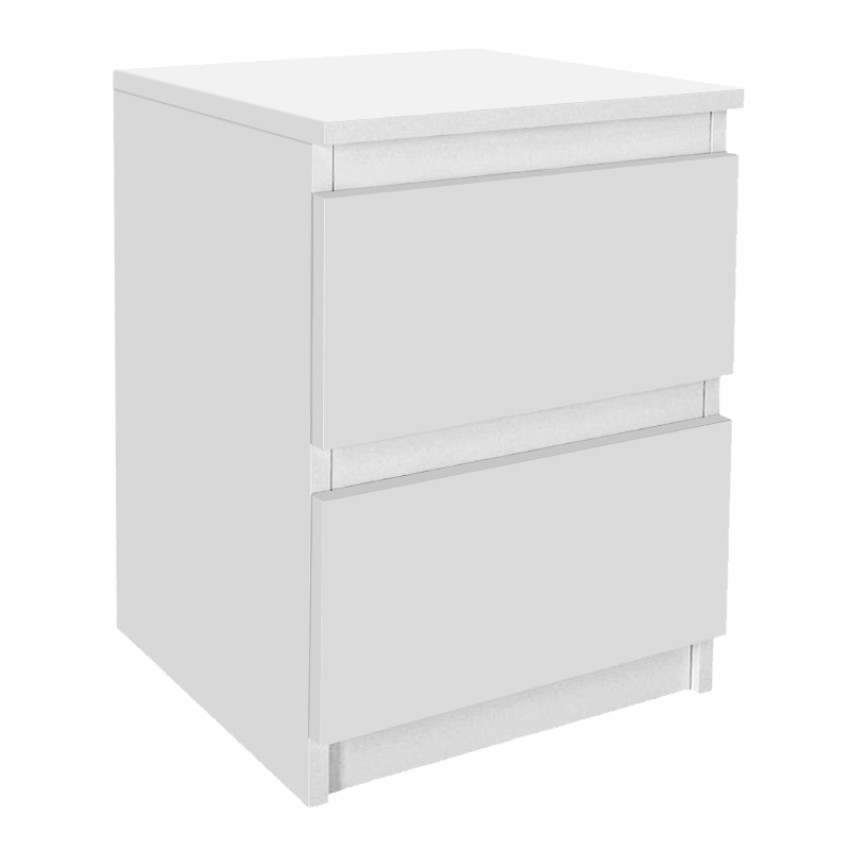 Κομοδίνο Breve χρώμα λευκό 39,8x41,8x55εκ.