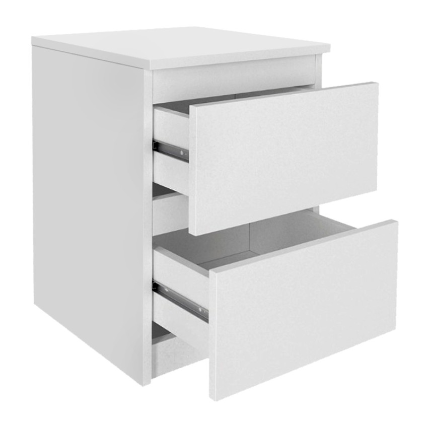 Κομοδίνο Breve χρώμα λευκό 39,8x41,8x55εκ.