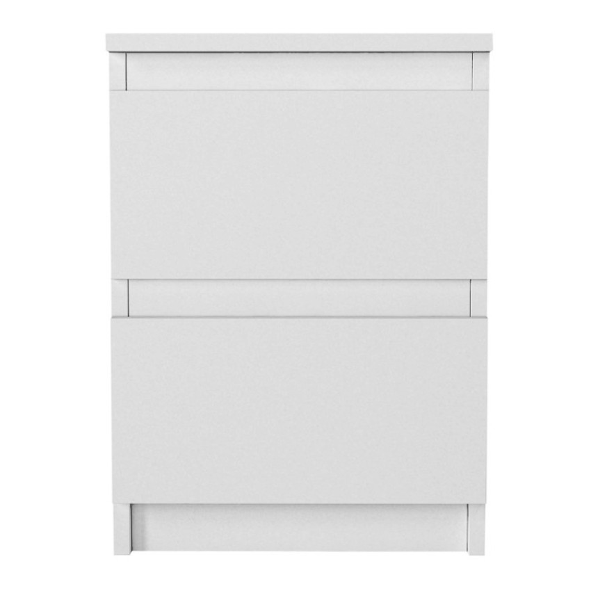 Κομοδίνο Breve χρώμα λευκό 39,8x41,8x55εκ.