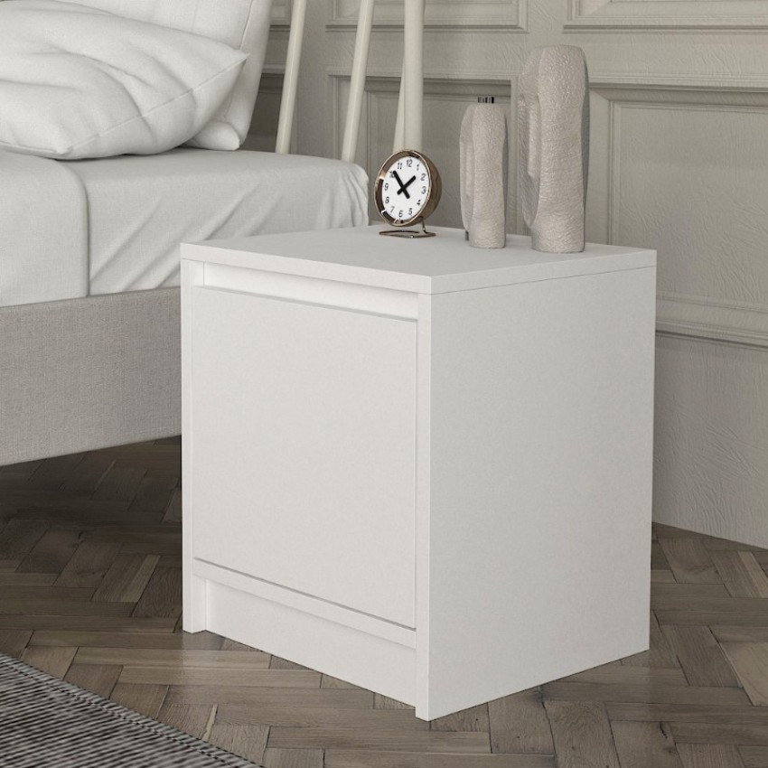 Κομοδίνο Conve χρώμα λευκό 40x35x45εκ.