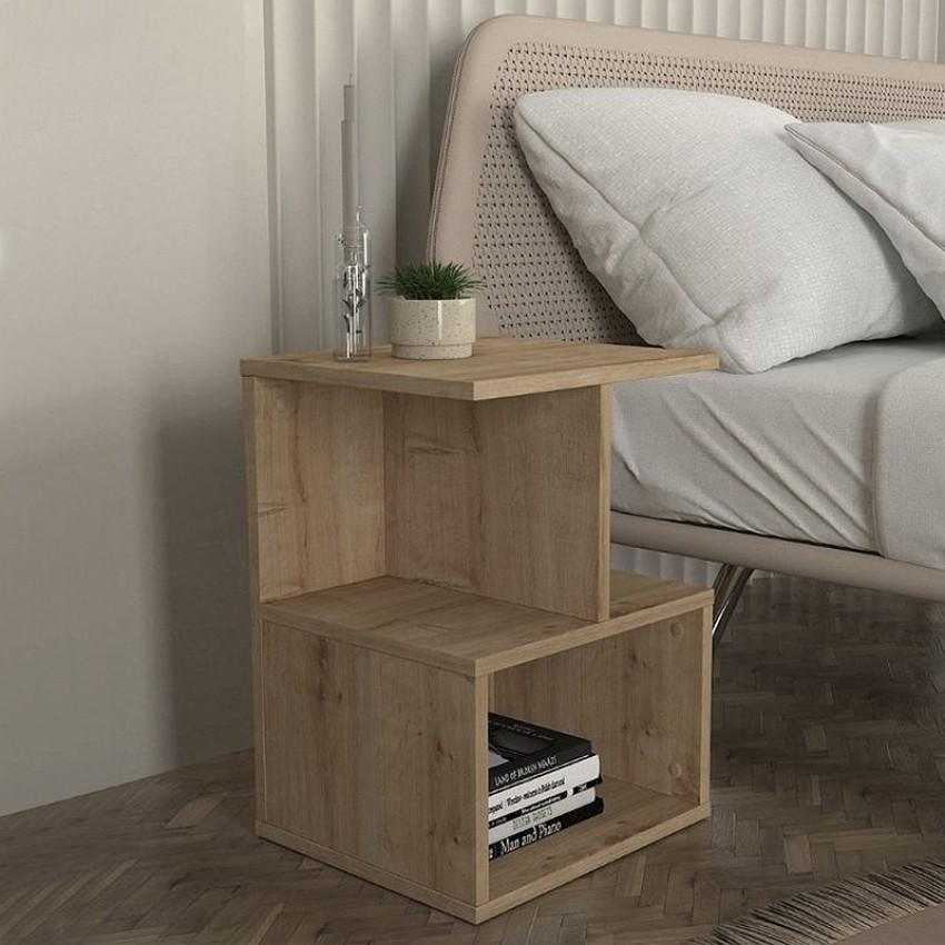 Κομοδίνο Entiero χρώμα sapphire oak 39,8x35x54,6εκ.