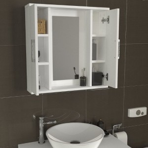 Καθρέπτης μπάνιου Surra Μegapap χρώμα λευκό 65x15,3x65εκ. Καθρέπτης μπάνιου Surra Μegapap χρώμα λευκό 65x15,3x65εκ.