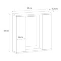 Καθρέπτης μπάνιου Surra Μegapap χρώμα λευκό 65x15,3x65εκ.