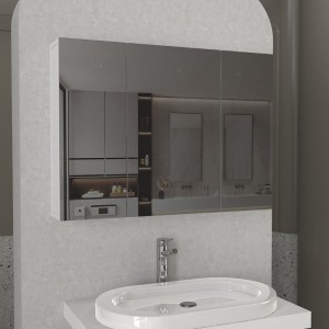 Καθρέπτης μπάνιου Base Μegapap χρώμα λευκό 90x17,1x65εκ. Καθρέπτης μπάνιου Base Μegapap χρώμα λευκό 90x17,1x65εκ.