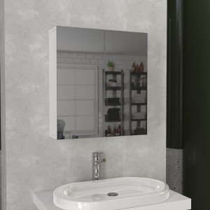 Καθρέπτης μπάνιου Binary Μegapap χρώμα λευκό 60x17,2x65εκ. Καθρέπτης μπάνιου Binary Μegapap χρώμα λευκό 60x17,2x65εκ.