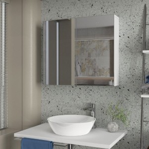 Καθρέπτης μπάνιου Binary Μegapap χρώμα λευκό 75x17,2x65εκ. Καθρέπτης μπάνιου Binary Μegapap χρώμα λευκό 75x17,2x65εκ.