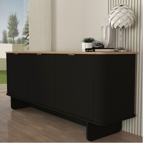 Μπουφές Bohema χρώμα μαύρο - sepet oak 180x47x76,6εκ.