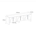 Έπιπλο τηλεόρασης Rebel χρώμα rota oak - sandstone 150x35x45εκ.
